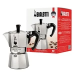 Bialetti Moka Express For Espresso Maker Silver 6-CUPS Torn Open Box. Price: $35.99.