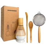 Bamboo Set -matcha (chasen),whisk Holder(white),sifter,tea... New. Price: $15.57.