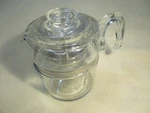 Pyrex 7759B Nine Cup U.s.a. Glass Coffee Percolator Complete Used. Price: $180.00.