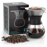 Pour Over Coffee Maker Portable - 10.5OZ High Heat Borosilicate Glass W/reusa... New. Price: $25.63.