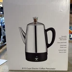 Moss & Stone Stainless Steel 10 Cup Electric Percolator Coffee Maker New. Price: $64.99.