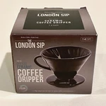The London Sip Deluxe Ceramic Coffee Dripper CD2-B Black 1-4 Cups New In Box. Price: $19.99.