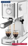 Chulux Slim Espresso Machine With Milk Frother, 20 Bar Professional Italian Pump. Price: $158.23.