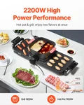 Vevor Hot With Grill, 2300W 2-IN-1 Electric Smokeless And Pot, Rem New. Price: $101.05.