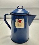 Cinsa Enamelware Coffee Pot Blue Speckled Made Mexico 9" Camping Picnic New. Price: $27.99.