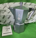 Bialetti Moka Exclusive Grey, 6-CUP Espresso Maker, New Never Used Open. Price: $59.99.