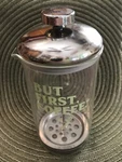 Alfred French Press "but First Coffee" Maker 20OZ/591ML Glass Stainless Steel Used. Price: $10.87.