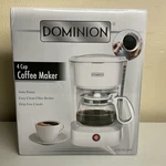 Dominion 4-CUP Coffeemaker Compact Pot Brewer Machine, Quiet Operation Open. Price: $55.00.