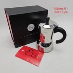 Luxhaus Moka Pot Italian & Cuban Stainless Steel Stovetop Espresso 6-2 Oz Cups Open. Price: $777.00.