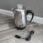 Vintage Farberware Super Fast Automatic Percolator Chrome Cup Coffee Pot #138 Used. Price: $49.95.