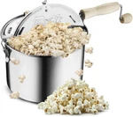 Stovetop Popcorn Maker 6.5-QUART Stainless-steel Popper With Hand Cr New. Price: $63.22.