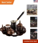 Demmex Turkish Greek Arabic Coffee Making And Serving Full Set With Cups Saucers New. Price: $117.79.