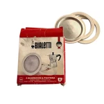 Bialetti 6 Cup Moka Express Gasket Seal Filter Plate Set 3 Rings Oem Italy Used. Price: $11.99.