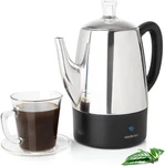 10 Cup Percolator Coffee Pot Electric, Stainless Steel New. Price: $84.99.