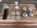 58MM Portafilter Double Espresso Accessory Lot Heavy Tamper Baskets And Screens Used. Price: $74.98.