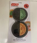 Dash Multimaker Mini System Two 4 Nonstick Removable Waffle Plates Gingerbread New. Price: $12.00.