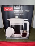 Bodum Bean Cold Brew Coffee Maker 12 Cup White K11683-9138 French Press Style Open. Price: $15.95.