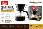 New Melitta Pour-over Coffee Maker W/ Brewing Cone & Glass Carafe 36OZ. Price: $13.00.