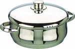 Ibili Oslo Belly Shape Stainless Steel Casserole Pot With Lid, 24CM W/ New. Price: $32.00.