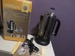 Villaware Coffee Percolator Cup Stainless Steel Black No 5120-05 Original Box Open. Price: $49.95.