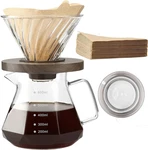Pour Over Coffee Maker, 20 Oz Borosilicate Glass Carafe With 100 Pcs V60 Paper New. Price: $33.99.
