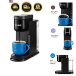 Single Serve Coffee Maker Strong Brew 42OZ Reservoir Modern Black New. Price: $223.66.