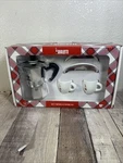 Bialetti Set Moka Express Italian Stovetop Espresso Maker + 2 Cups, Saucers Open. Price: $54.99.