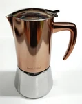 Bonvivo Intenca 5 Cup Stovetop Espresso Coffee Maker Copper Finish Open. Price: $34.95.