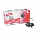 Acco 72010 Mini Binder Clips Steel Wire 1/4" 144 Pk (12 Boxes Of 12) New. Price: $19.99.