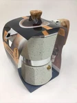Cook Prep Eat Aluminum 3-CUP Coffee, Stone Speckled With Wooden Handle Moka Pot New. Price: $24.99.