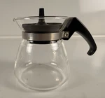 Pyrex 802 Glass Coffee Tea Pot Carafe Lid Handle 12 Oz 4" Tall Individual Mini Used. Price: $9.95.