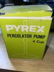 Vintage Nos Pyrex 7754 Glass Cup Coffee Percolator Pump Stem Box New. Price: $95.00.