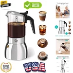 9 Cup Moka Pot, 15OZ Stovetop Espresso Maker For Italian Coffee, Transparent ... New. Price: $59.99.