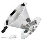 Pour Over Coffee Maker Stainless Steel Dripper With Cleaning Brush Camping New. Price: $12.69.