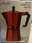 Primula Pere - 6 Cup Aluminum Espresso Coffee Maker Red New. Price: $21.95.