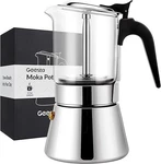 Espresso Pot Geesta Glass-top Stovetop Moka 6 Cup. New In Box. Price: $24.95.