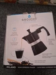 Grosche Black Milano Moka Pot Espresso Cup 5 Fl Oz Maker GR-390 New In Box!. Price: $27.80.