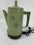 Vintage Regal Atomic Poly Perk Automatic Coffee Pot Percolator Avocado Green Used. Price: $24.99.