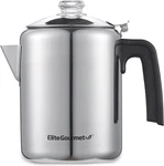 Elite Gourmet EC008 Classic Stovetop Coffee Percolator Glass Clear Brew Knob New. Price: $11.40.