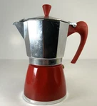 Gat Moka Italiana Betty Red Stovetop Coffee Pot Made Italy Stainless Steel Used. Price: $28.89.