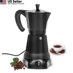 Shangsky Coffee Pot Electric Moka Cup, Espresso 3-6 Cups, Black New. Price: $60.66.