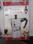 Bialetti Moka Express Iconic Italian Stovetop Espresso Maker Silver, 6 Cups New. Price: $32.99.
