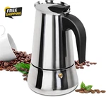 9 Cup Moka Pot Stainless Steel 450ML Italian Espresso Coffee Maker Stovetop New. Price: $24.47.