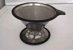 Yitelle Stainless Steel Pour Over Coffee Cone Dripper W Cup Stand - Paperless Used. Price: $25.00.