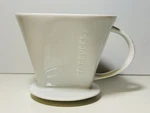 Starbucks Ceramic Filter #4 Pour Over Brewer Drip Coffeemaker White Used. Price: $29.00.