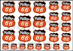 Peel & Stick 1/2 3/8 1/4 Inch Phillips 66 Orange 25 Decal Sheet Diorama Model New. Price: $5.49.