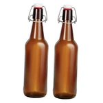 2 Pack Amber Glass Beer Bottles, 16OZ Swing Top With Airtight New. Price: $19.52.