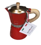 Red Gnali Zani 6 Cup Moka Pot Espresso Maker Durable Aluminum Finish New. Price: $39.99.