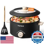 Topwit 4.2QT Electric Hot Pot, Non-stick, Dual Power, Overheat Protection New. Price: $81.59.
