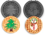 Multimaker Mini System Two 4 Nonstick Removable Waffle Plates Set (snowman & Tr New. Price: $19.32.